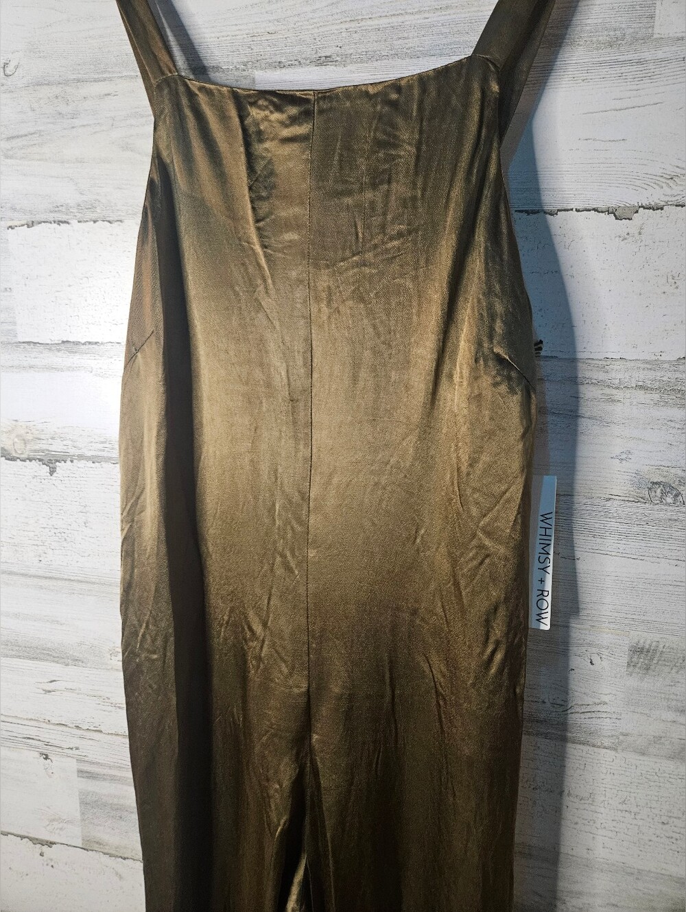 NEW Whimsy and Roe Isabella Jumpsuit Chocolate Brown Silky Womens Large